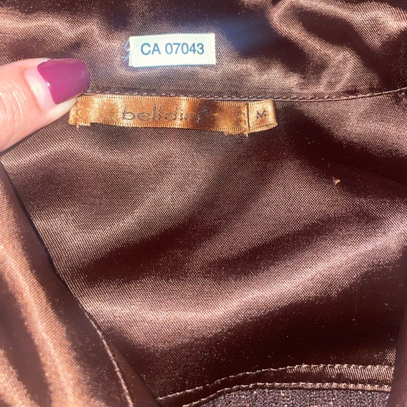 VINTAGE SHIMMER BROWN BODYCON ZIP-UP SWEATER🤎 - Picture 3 of 3